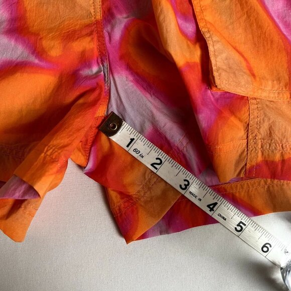 Fabletics High-Waisted Tie Dye Running Shorts Orange Pink Activewear‎ - Picture 5 of 10